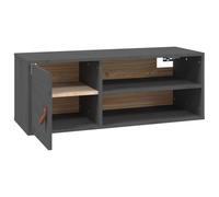 Vidaxl Wall Cabinet Grey 80X30X30 Cm Solid Wood Pine, Grey