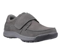 (Grey, 10 (Adults')) Hush Puppies Casper Leather Men's Grey Nubuck Loafers
