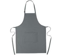 (Grey) 100% Cotton Adjustable Apron Front Pocket Chef