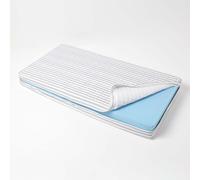 (Grey, 100 x 50 x 10 cm) Quilted Orthopaedic Booster Cushion Cover