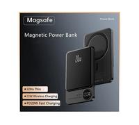 (grey, 10000mAh) Slim 10000mah Magnetic Qi Wireless Charger Power Bank For Iphone 14 13 12 11 Samsung Huawei Xiaomi 22.5w Fast Charging Powerbank