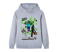 (grey, 100cm) Minecraft hoodie for older boys and girls B1124