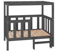 Dog Bed Grey 105.5 x 83.5 x 100 cm Solid Wood Pine