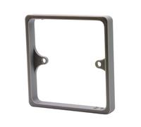 Grey 10mm 1-Gang Socket Spacer - Single Back Box Extender for UK Sockets and Switches