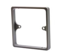 Grey 10mm 1-Gang Socket Spacer - Single Back Box Extender for UK Sockets and Switches
