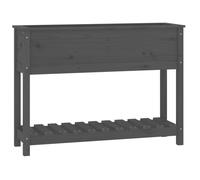 vidaXL Planter w/ Shelf Grey 111.5x34.5x81cm, Grey