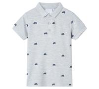 (grey, 116 (5-6y)) Kids' Polo Shirt School Children T Shirts Plain Summer Tank Top Tees Navy 104