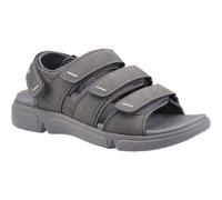 (Grey, 12 (Adults')) Hush Puppies Raul Polyurethane Men's Grey Sandals