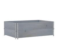 (grey, 120 x 80 cm/ 2 pcs) vidaXL Pallet Collars Garden Raised Bed Vegetable Planter Box Solid Wood Pine