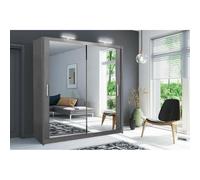(Grey, 120cm) Modern Milan full mirror Sliding wardrobe in 4 color and 6 sizes
