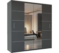 (Grey, 120cm) Winnipeg Modern Sliding Wardrobe