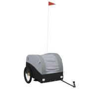 (grey, 126 x 63 x 63 cm) vidaXL Bike Cargo Trailer Bike Cart Bicycle Cargo Trailer Bike Wagon Iron