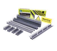 (Grey, 12pcs) Fence Wall Spikes Garden Tall Bird Spikes