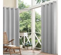 (Grey, 132cm L x 274cm W) Outdoor Waterproof Patio Curtain