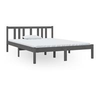 (grey, 135 x 190 cm) vidaXL Solid Wood Bed Frame Wooden Platform Bed Multi Colours Multi Sizes