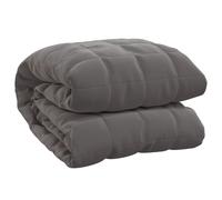 vidaXL Single Grey Weighted Fabric Blanket 135x200 cm 10 kg - Comfortable Sleep Aid with Filling