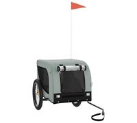 (grey, 136 x 69 x 73.5 cm) vidaXL Dog Bike Trailer Bicycle Trailer Bike Carriage Oxford Fabric and Iron