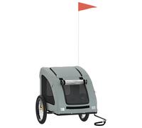 (grey, 137 x 68 x 72 cm) vidaXL Pet Bike Trailer Cargo Trailer Bike Cart Green Oxford Fabric and Iron