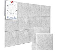 Grey 13X Acoustic Wall Panel Tiles Studio Sound Proofing Insulation Self Adhesive Pad