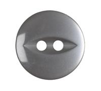 Grey 14 mm Fish Eye Buttons - 10 Pack - Perfect for Children's Clothes, Baby Dresses & Light Knits - Giddy Square