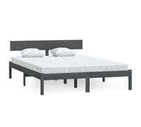 (grey, 140 x 190 cm) vidaXL Solid Wood Pine Bed Frame Wooden Platform Bedstead Multi Colours/Sizes