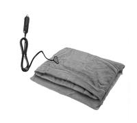 (Grey) 145x100cm 24V Car Electric Blanket Heated Fleece Travel Throw Fleece Cosy Warm Winter