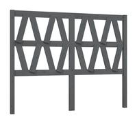 vidaXL Bed Headboard Grey 146X4X100 Cm Solid Wood Pine, Grey