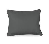(Grey, 14x20") Rectangle/Oblong Plain Dyed Soft Decorative Cushion Covers 100% Cotton Cover for Home Decor Decoration Sofa couch Bed & Chair with Pipe Edge