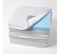 (Grey, 150 x 50 x 10 cm) Quilted Orthopaedic Booster Cushion Cover