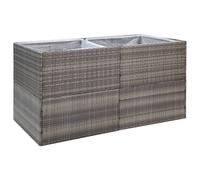 (grey, 157 x 80 x 80 cm) vidaXL Garden Planter Outdoor Planter Flower Patio Pot Plant Box Poly Rattan
