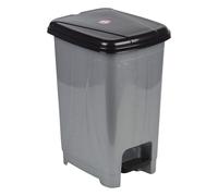 Urbn-Living Urbnliving Height 41Cm Grey 15L Slim Foot Pedal Rubbish Bin Trash Garbage Can Waste Basket With Insert & Lid
