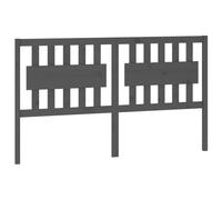 vidaXL Bed Headboard Grey 165.5X4X100 Cm Solid Wood Pine, Grey
