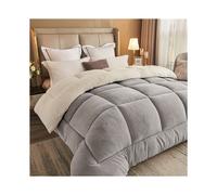 (grey, 173cm*224cm) New 1pc High Quality Three-layer Warm Comforter Autumn And Winter Thickened Quilt Warm Quilt Core Heats Up Instantly