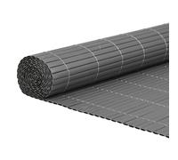 (grey, 180 x 500 cm) vidaXL Double-Sided Garden Fence Privacy Outdoor Fence Barrier Lawn Barrier