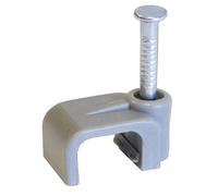 Grey 2.5mm Twin & Earth Cable Clips, Pack of 100, Maximum Cable Diameter 2.5 mm