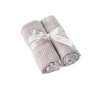 Grey 2 Pack Cotton Super Soft and Luxurious Baby Cellular Fleece Blanket
