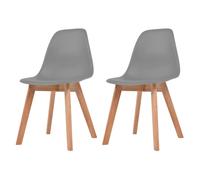 (grey, 2 pcs) vidaXL Dining Chairs Dinner Room Seat Resturant Kitchen Chair Dinner Chair