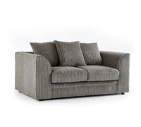 (Grey, 2 Seater) Luxor Jumbo Cord 4 Seater Corner Sofa