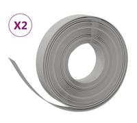 (grey, 20 x 0.1 m) vidaXL Garden Edging Patio Lawn Edging Garden Border Rolls 5 pcs Polyethylene