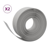 (grey, 20 x 0.2 m) vidaXL Garden Edging Patio Lawn Edging Garden Border Rolls 5 pcs Polyethylene