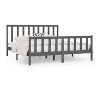 (grey, 200 x 200 cm) vidaXL Solid Wood Bed Frame Home Wooden Bedstead Bed Base Multi Colours/Sizes