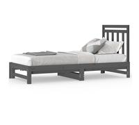 (Grey, 205.5 x 182 x 30 cm (L x W x H)) vidaXL Solid Wood Pine Pull-out Day Bed Multi Colours 2x(90x190)/2x(90x200) cm