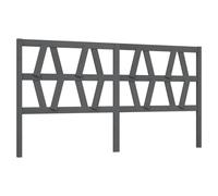 Vidaxl Bed Headboard Grey 206X4X100 Cm Solid Wood Pine Bed Headboards