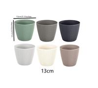 (Grey, 22.5cm) Plant Pots Indoor Outdoor Plastic Flowerpot Small Medium Large Splofy 6 Colours