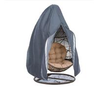 (grey, 231*200CM) Teynewer Waterproof 210D Oxford Cloth Large Hanging Swing Egg Chair Cover Home Garden Patio Outdoor Protect Home Furniture From Dust Rain Sun