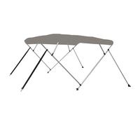 (grey, 243 x 244 x 137 cm) vidaXL Bimini Top Water Resistant Anti-UV Boat Canopy Canvas Cover Canopy