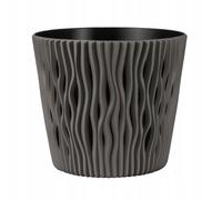 (Grey, 26m) Indoor Plant Pots with Insert Plastic Flowerpot Small Large