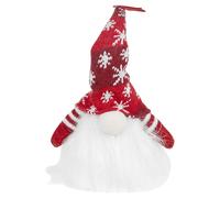 (Grey, 28cm Medium) Christmas LED Light Up Gnome Head with Hat Faceless Gonk Plush Doll Toy Ornament