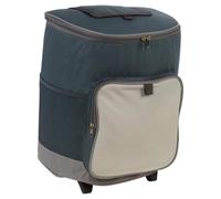 Grey 28L Insulated Large Cooler Bag Trolley Cart Extendable Handle Camping Bbq Picnic