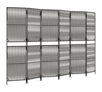 (grey, 294 x 180 cm) vidaXL Room Divider Outdoor Privacy Screen Foldable Balcony Screen Poly Rattan